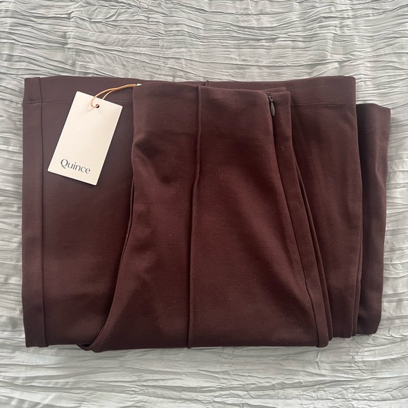 NWT Quince Ultra-Stretch Ponte Super Wide Leg Pants - Picture 2 of 4